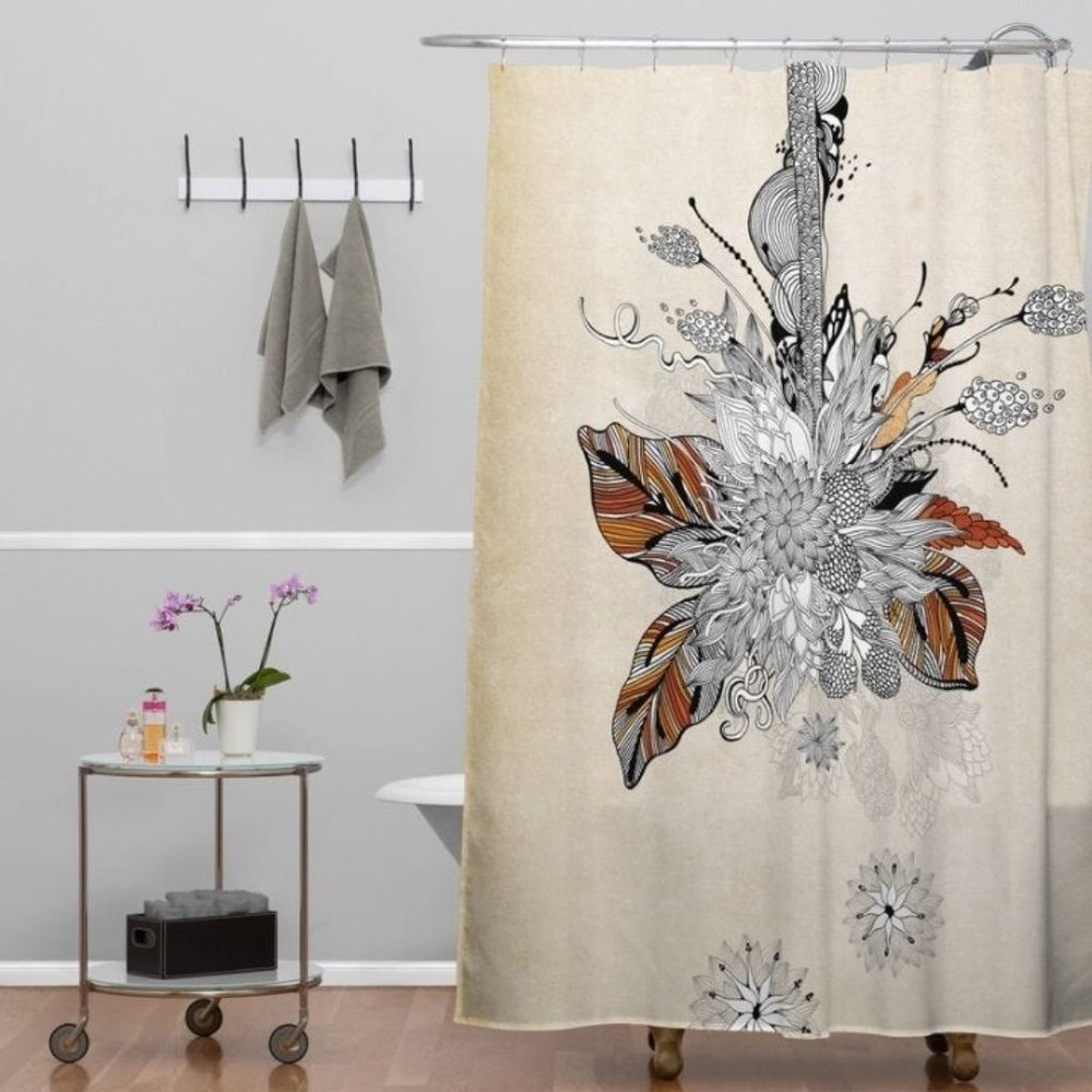 Herkimer Floral 2 Single Shower Curtain